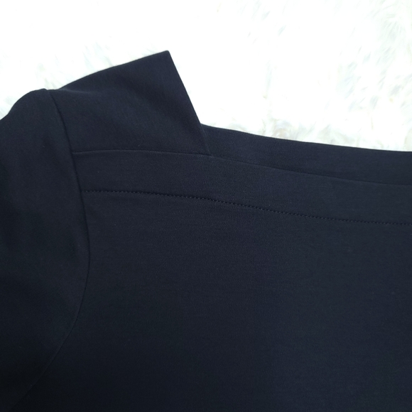 L.L. Bean 100% Cotton Square Neck Black Longsleeve Tee Size L - Picture 3 of 9
